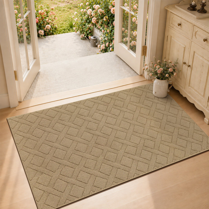 Paillasson Dioselina, L 20 po x L 32 po, Beige