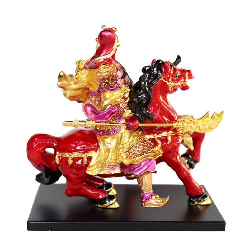 Figurine Kuan Kung à cheval
