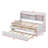 Wooden Captain Bed With Built-In Bookshelves,Three Storage Drawers And Trundle-1171833441-1171833440