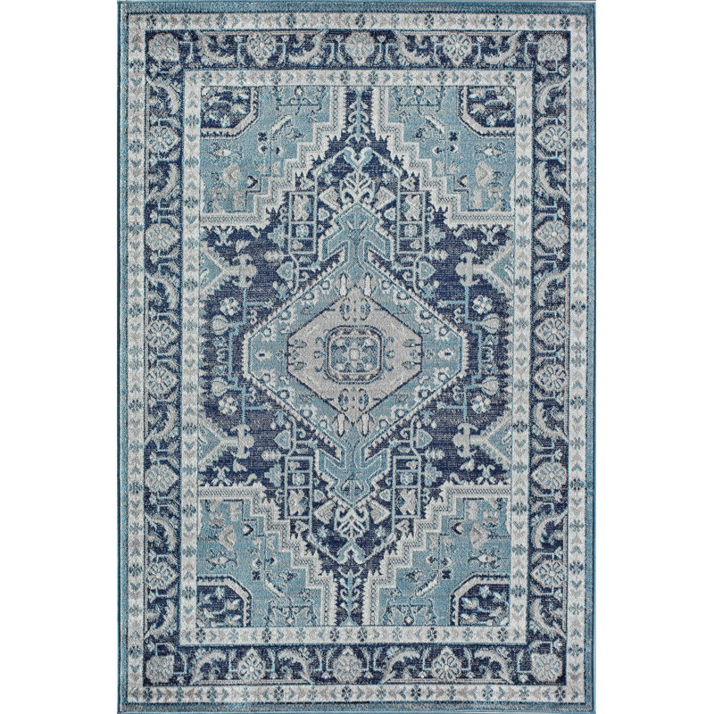 Tapis bleu Freya, Rectangle 5 pi x 7 pi