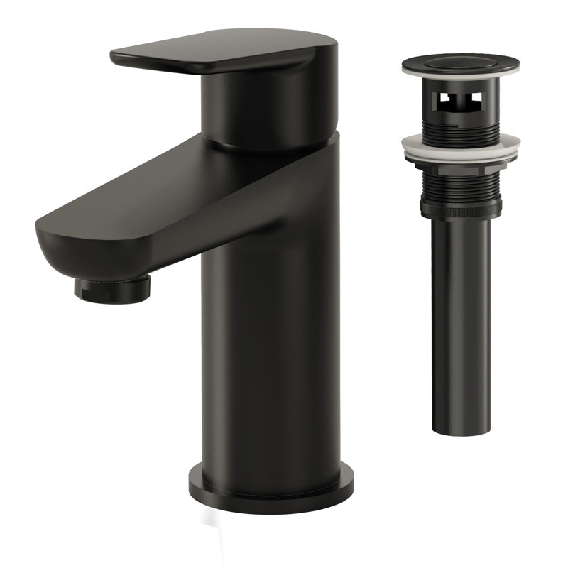 EVERSTEIN Basin Mixer Tap with Pop-Up Waste, Matte Black