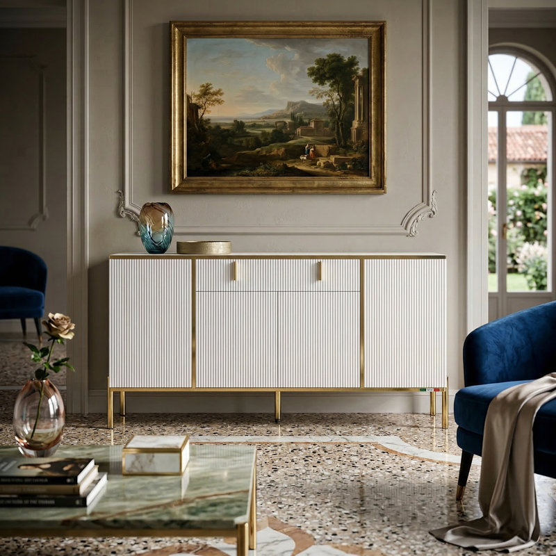 Meuble télé 63 po Doraville, Blanc