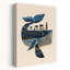 Whimsical Whale Village by City Art - Wrapped Canvas Print-1230684121