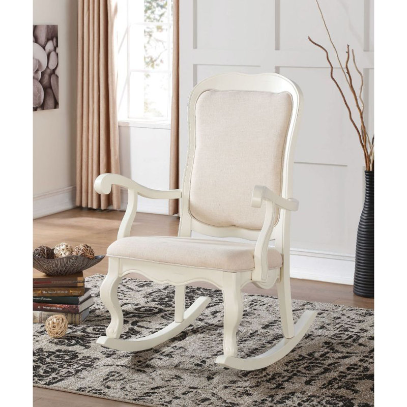 Chaise berçante Willis, Blanc antique