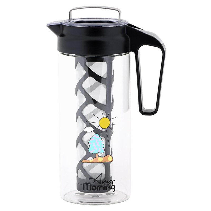 Cafetière à infusion à froid et pichet à thé glacé Any Morning en verre borosilicate de 1,3 L avec filtre réutilisable