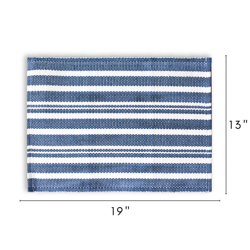 Napperon en coton 6 po Alvaro Broadway, Bleu