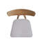 Tabouret de comptoir (2) - Tabouret gris foncé, 2 tabourets en bois d'hévéa