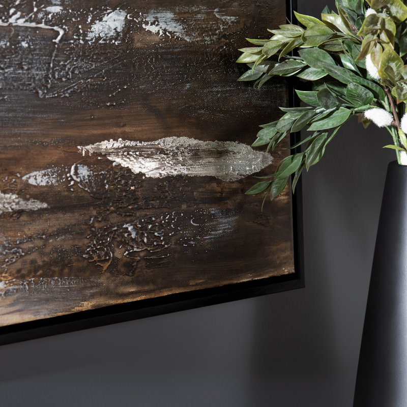 Rustic Surroundings Hand Painted Landscape Framed Canvas Wall Art