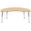 Table d'activité thermofusionnée 48 "x 72" avec pieds à glissière standard - érable / érable / noir-124894488