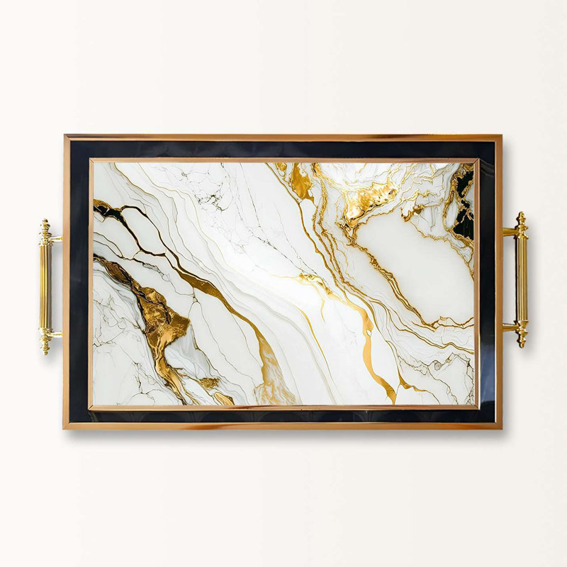 Elegant Glass Serving Tray, 19.7 x 11.4 x 1.4 inches | 100% High-Quality Glass | Perfect for Entertaining & Serving | Stylish and Functional Design for Home & Parties | Durable and Easy to Clean