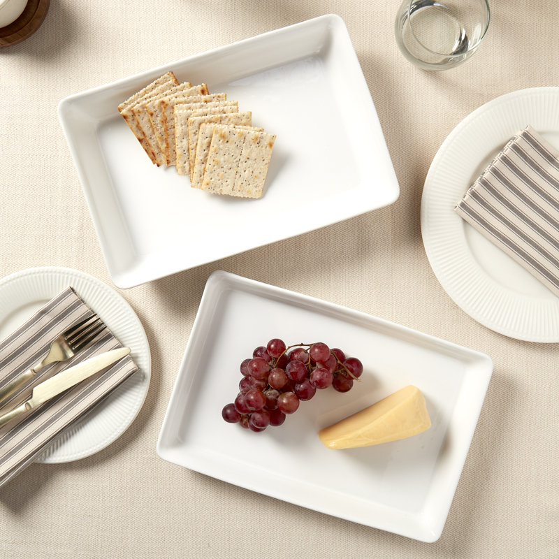 Ensemble de plat de service rectangulaire en céramique 2 pièces Danemark Tools for Cooks