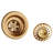 Artisanal- Brushed Gold Brass Prep Sink-16 Gauge commercial heavy duty Stainless Steel