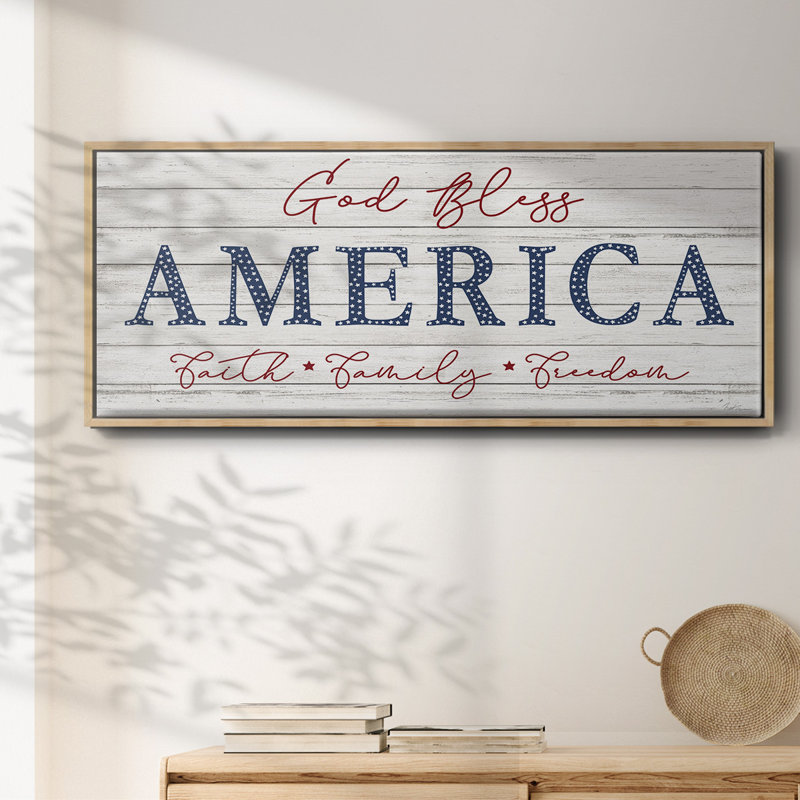 «God Bless America», toile encadrée