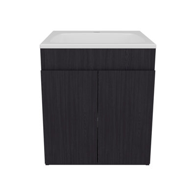 Coiffeuse Dublin, noir, pour salle de bain