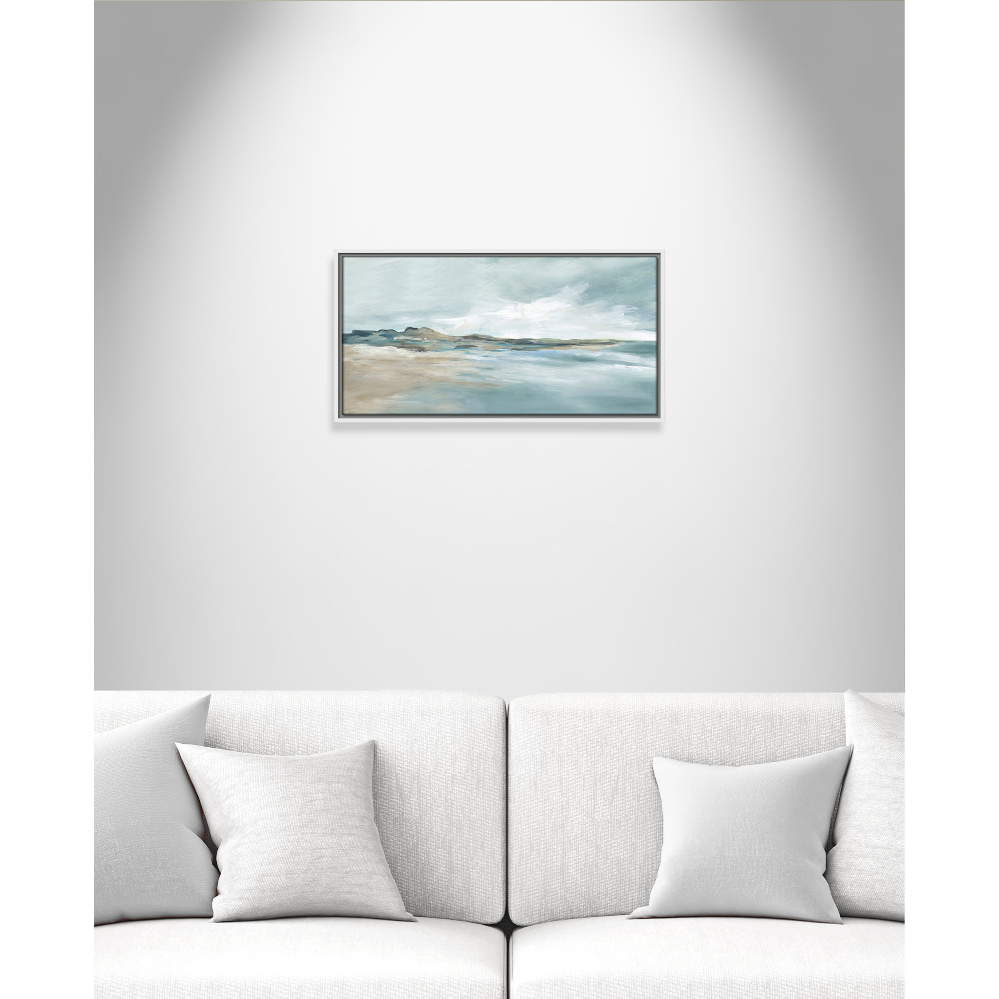 Sandpoint Print by Carol Robinson, 13.5" H x 25.5" W, White