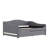 Full Size Daybed With Gray Fleece And Efficient Trundle System To Save Space Modern Convenient Access-901780618-901780596