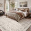 Tapis floral ultra doux beige lavable à la machine-297292302
