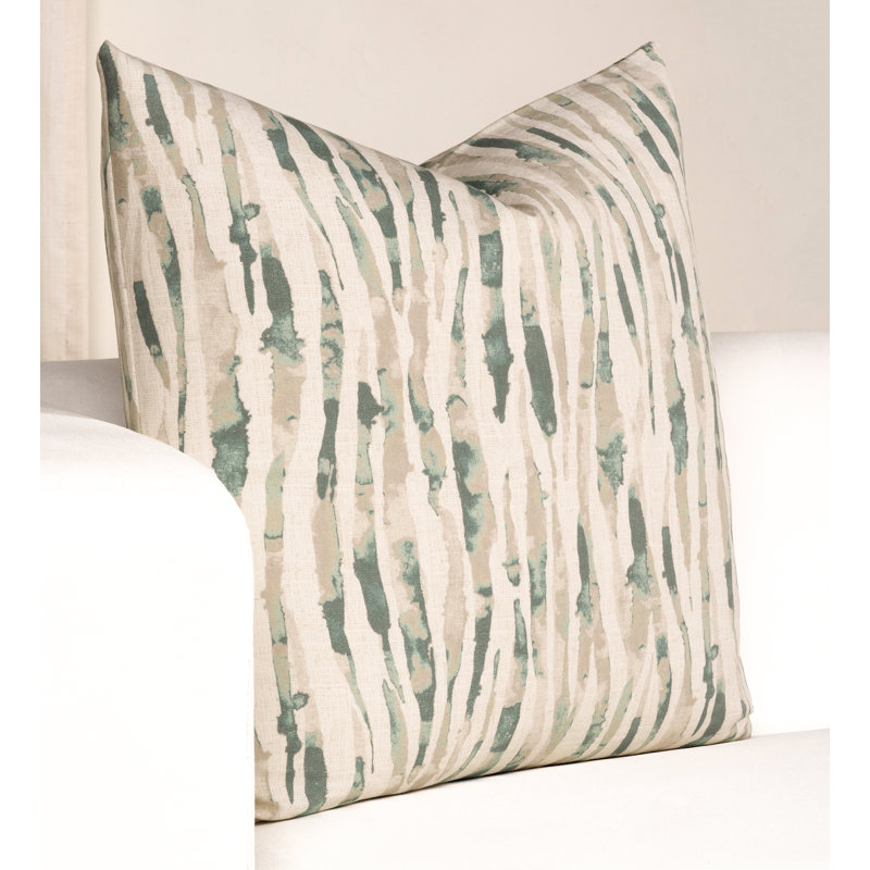 Magnolia Home Fashions Misty Spa Accent Pillow, Polyester, 20"H x 20"W, Green Striped
