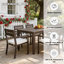 Ensemble repas d'extérieur 7 pièces en bois d'acacia avec coussins, table de patio et 6 chaises-1443711162