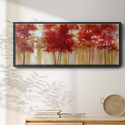 Arbres rouges - toile encadrée