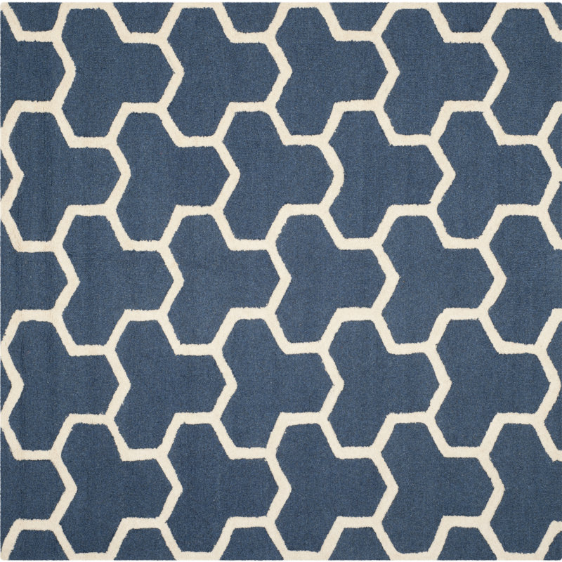 Tapis en laine touffeté à la main Ellicott Cambridge, Carré 8 pi