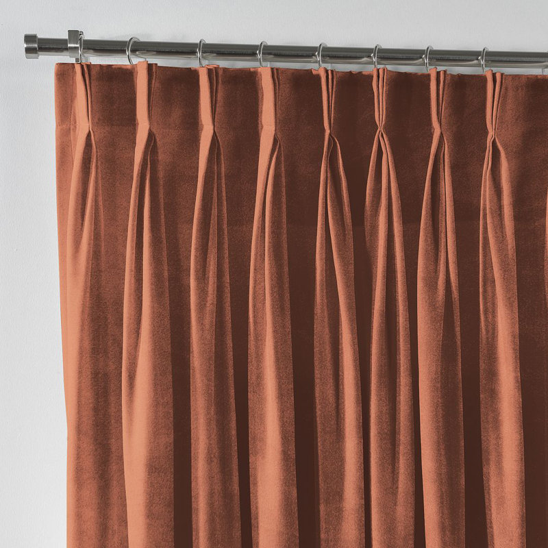 Room Darkening Single Curtain Panel, Brown, 65cm Width x 295cm Drop