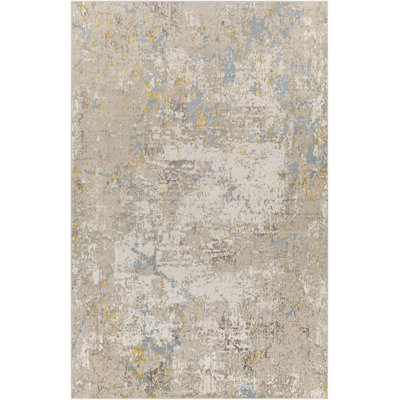 Tapis taupe; bleu