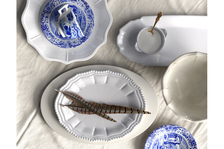 classic white porcelain dinnerware set
