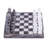 Grey and Ivory Challenge Mini Onyx and Marble Chess Set in Grey and Ivory