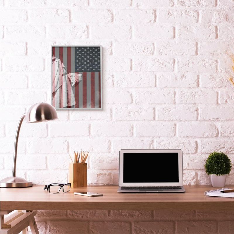 «American Flag USA Liberty Design», impression sur toile, H 16 po x l 20 po, Estampe numérique Farmhouse