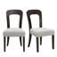 Ensemble de 2 chaises de salle à manger rembourrées avec pieds en bois d'hévéa massif, capacité de poids de 330 lb-575438434-575438433