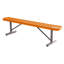 Banc, jaune texturé, perforé, 1,83 m, sans dossier, portable-608215626-608215633