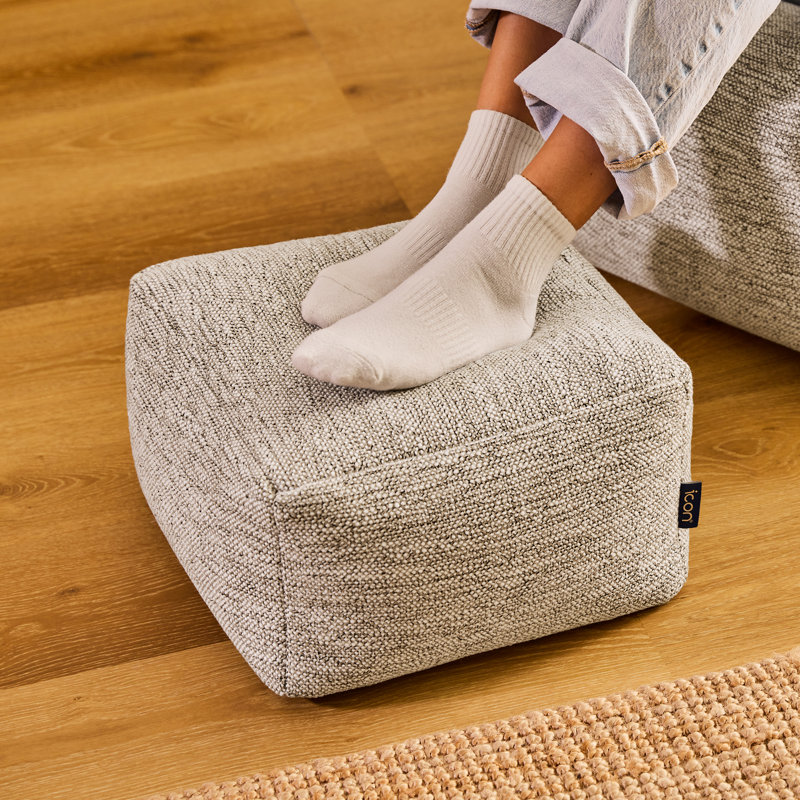 35cm Wide Square No Pattern Pouffe Ottoman