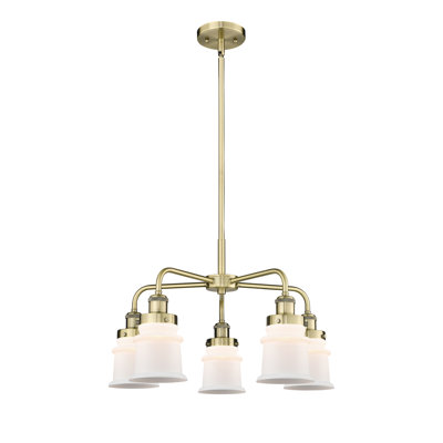 Alvi 5 - Light Glass Dimmable Chandelier