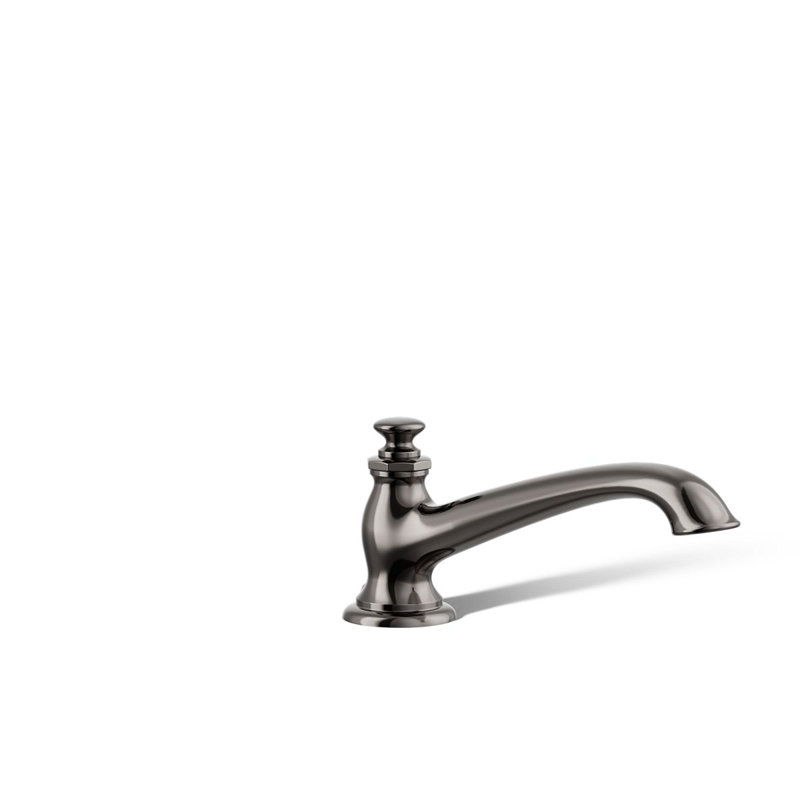Artifacts Deck Mounted Roman Tub Faucet with Flare Design, Vibrant Titanium