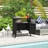 Outdoor Pool Towel Storage Cabinet Organizer, Pool Towel Holder with Shelf and Cabinet, Pool Valet with Weather-Resistant PE Rattan and Steel Frame-1751922227
