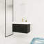 Meuble-lavabo de salle de bain avec lavabo 36 po - Châtaignier noir moderne, Armoire murale en résine-1705316325