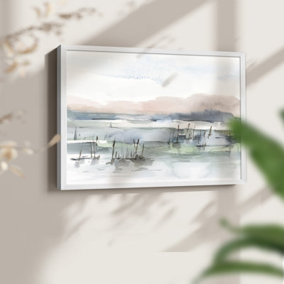 Marsh Cattails I -Framed Print - Restickable