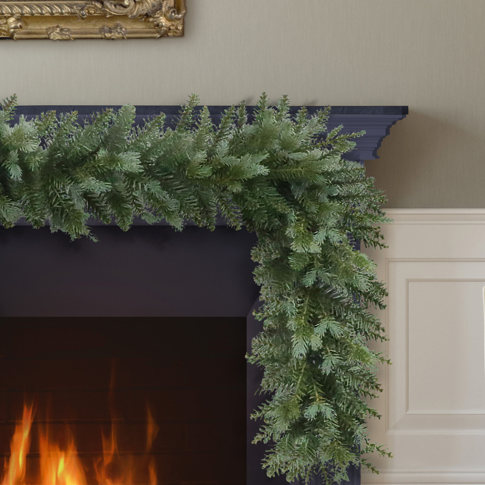 Artificial Linden Fir Christmas Blue/Green Garland