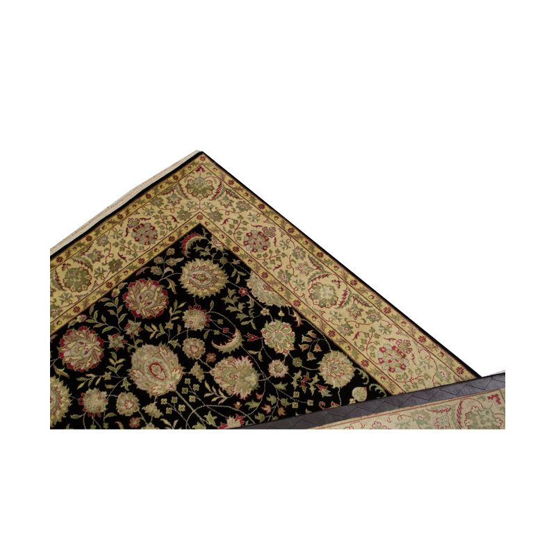 Shamas Hand Woven Silk and Wool Oriental Area Rug