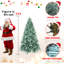 Arbre de Noël 8 pi en PE / PVC teinté avec 2458 pointes, branches articulées, aspect naturel et support en métal stable pour un assemblage facile-118094872