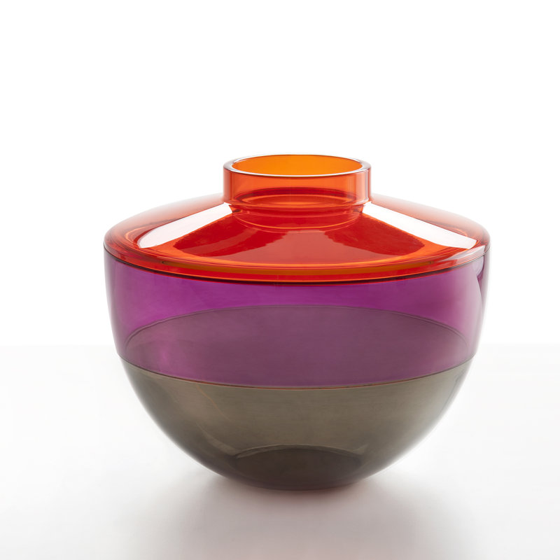 Shibuya Table Vase, Orange/Purple/Gray