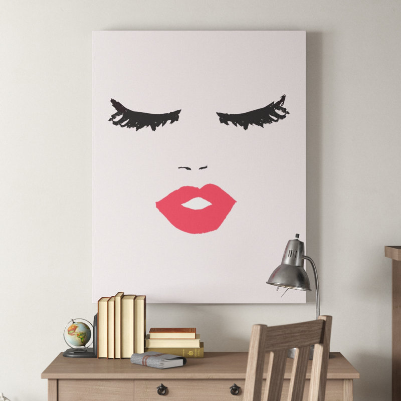 «Fashionista Face», reproduction d'impression sur toile, H 28 po x l 24 po, Toile tendue