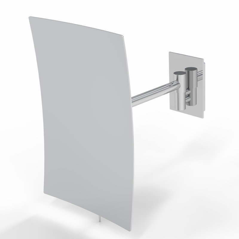 Mirror Image Minimalist Rectangular Wall Mirror, Chrome