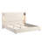 King Size, Upholstered Bed Frame, Beige, High Wingback Headboard, Adjustable Reading Lamp, Port, Soft Foam, No Box Spring, Fast Setup Wingback, Easy