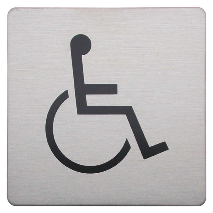 Sula Square Disabled Sign in Brushed