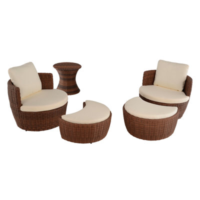 Romantic Collection Outdoor 5-Piece Ottoman Set by Orren Ellis