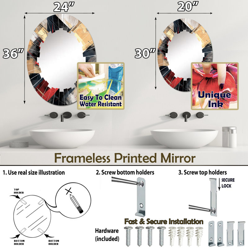 Miroir mural Sheaffer, 30 po x 20 po