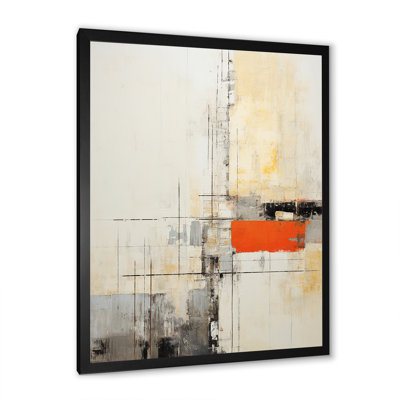 Abstrait pêche gris, collage sur toile - Collages abstraits sur toile