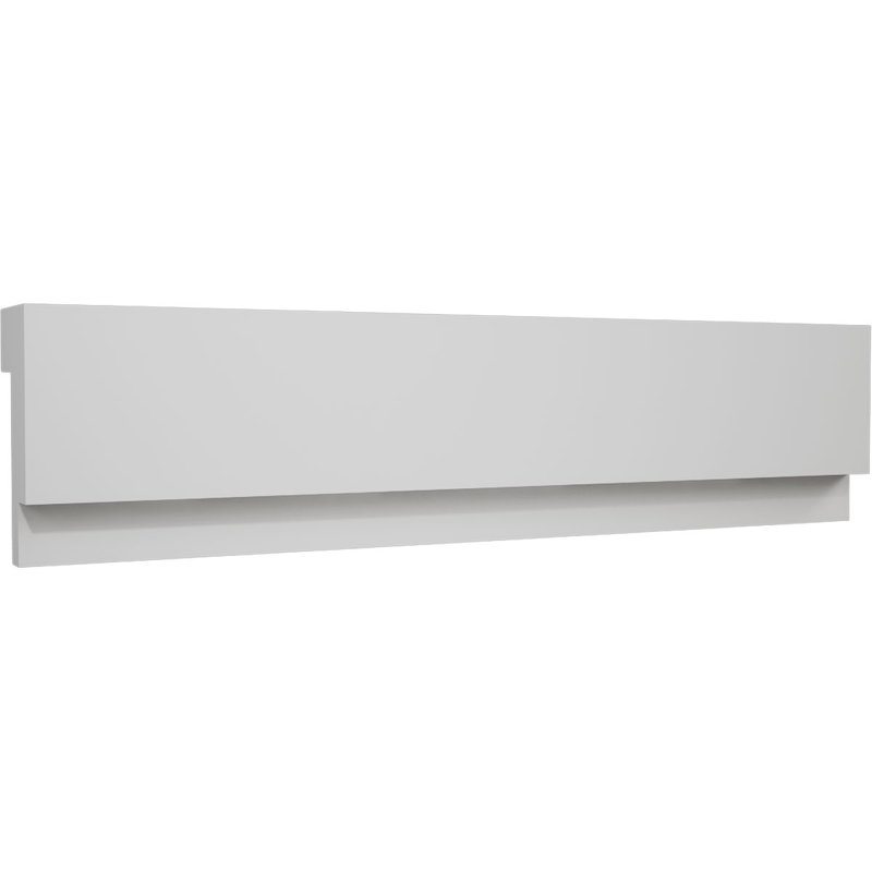 H 2 1/2 po x P 1 1/8 po x L 96 po, garniture de capuchon artisanal en PVC TrueCraft, blanc